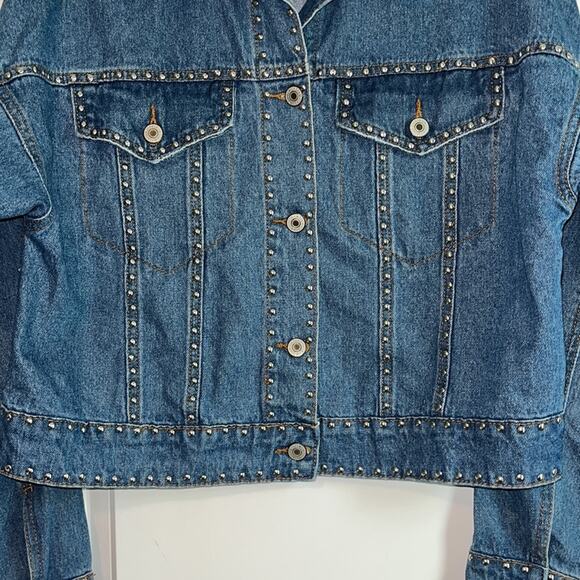 Forever 21 Studded Jean Jacket - Picture 3 of 10